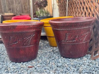 2x75 large Mexican clay planters or $40 each