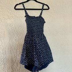 princess polly baby blue dress Navy blue Polka Dot Pattern Dress Self-Portrait main image 1