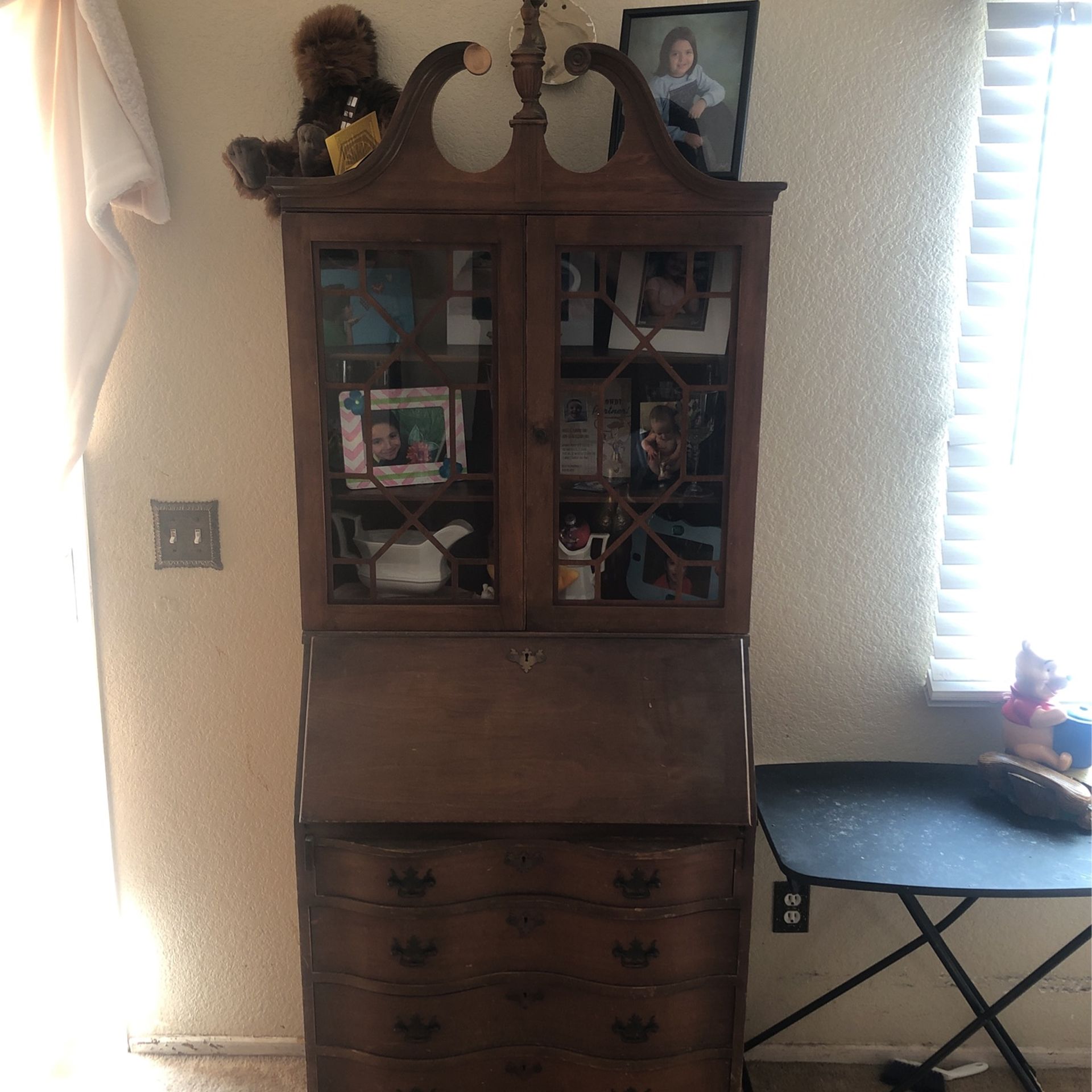 Antique Chippendale Style Secretary Desk