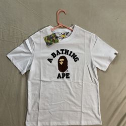 White Bape T-Shirt Medium 