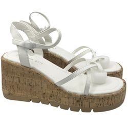 Madden Girl Volt strappy white wedge platform sandals women’s Size 9.5M