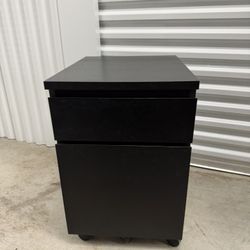 IKEA Drawer Cabinet on Wheels – Black, 2 Drawers 