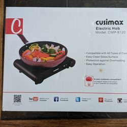 NEW NIB Cusimax Electric Hob CMIP-B120 Portable Cooktop Electric Single Camping