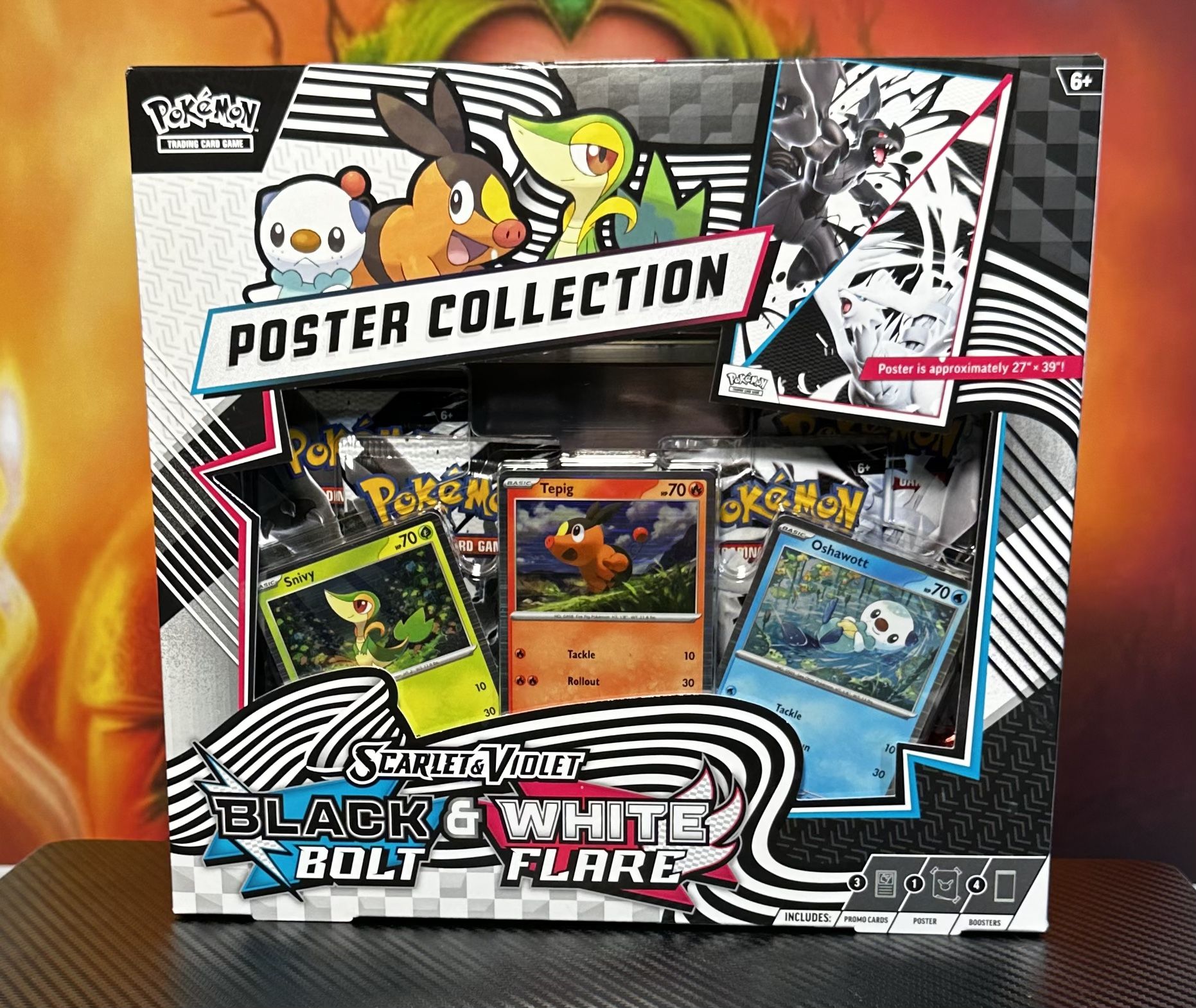 Pokemon TCG: S&VBlack Bolt & White Flare Unova Poster Collection IN HAND