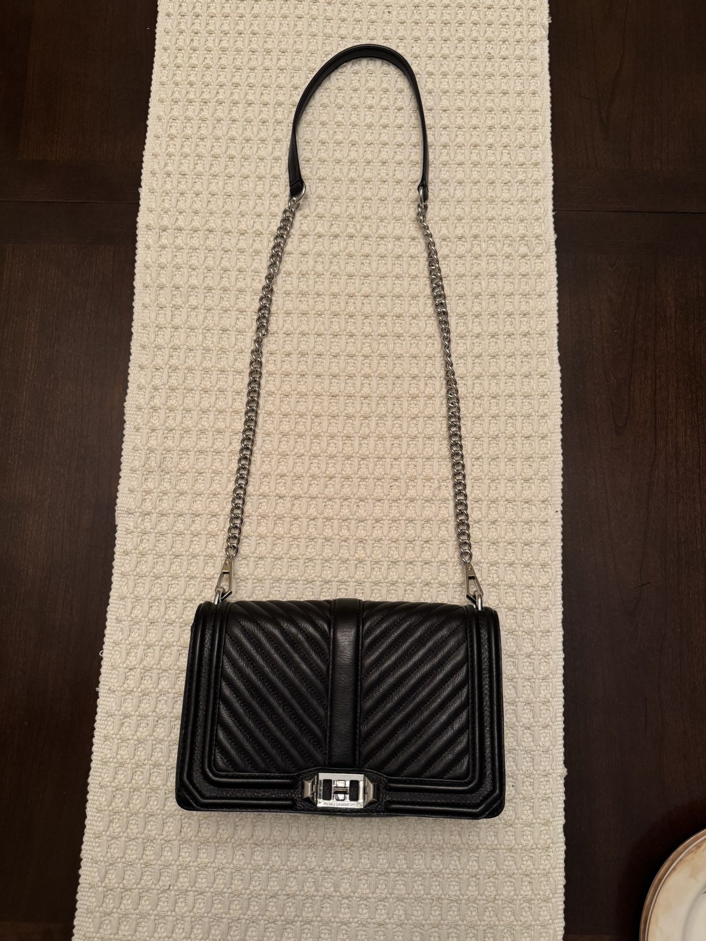 Rebecca Minkoff Black Leather Purse10”x6”