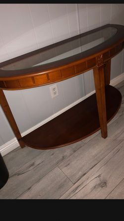 Coffee table and half moon wall table