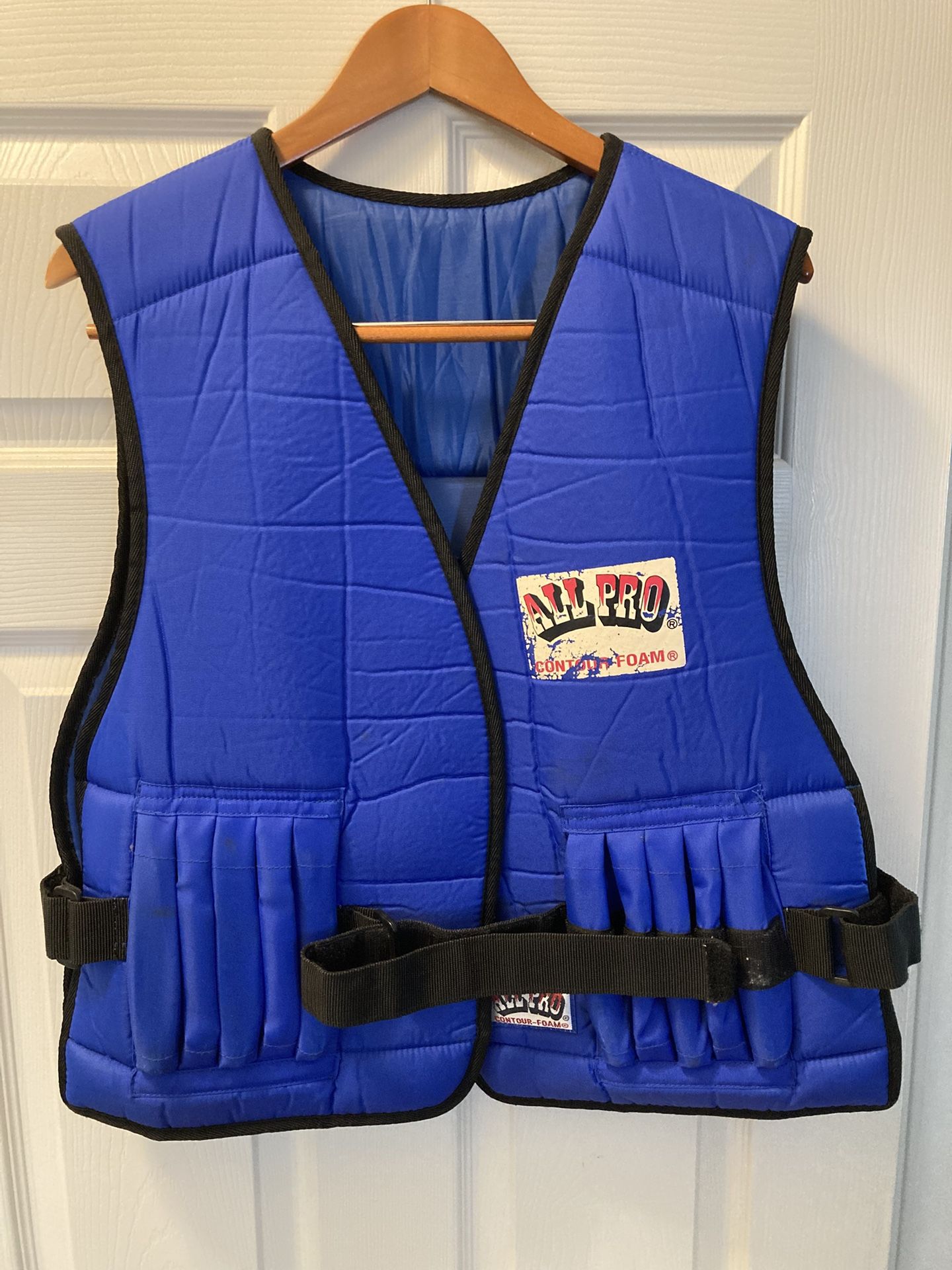 All Pro Contour Foam Weighted Power Vest-Adjustable Comes With 6 Pounds Of Weights