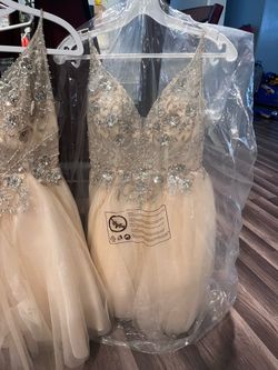 Beaded Floral Tulle Formal Gown