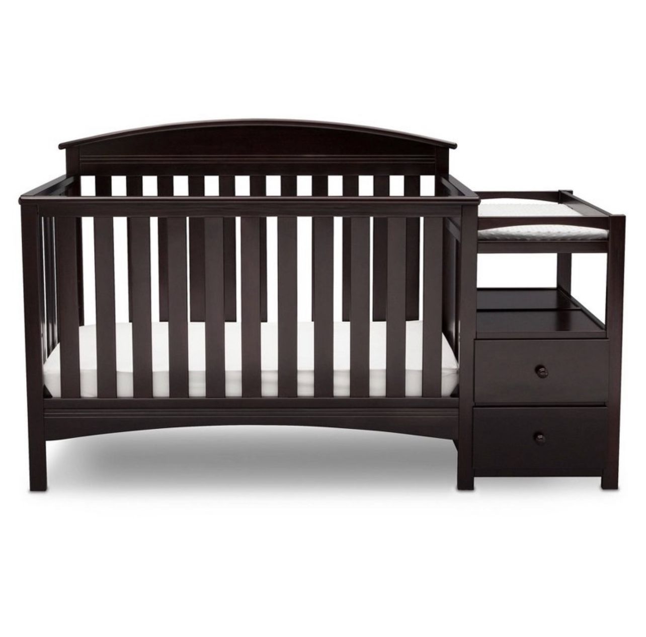 Delta Children’s Convertible Crib And Changing Table. Color Is Dark Chocolate