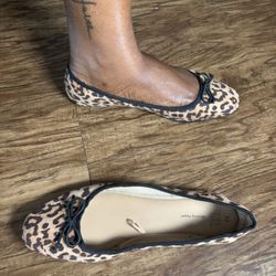 Size 10 Leopard Print Ballet Flats