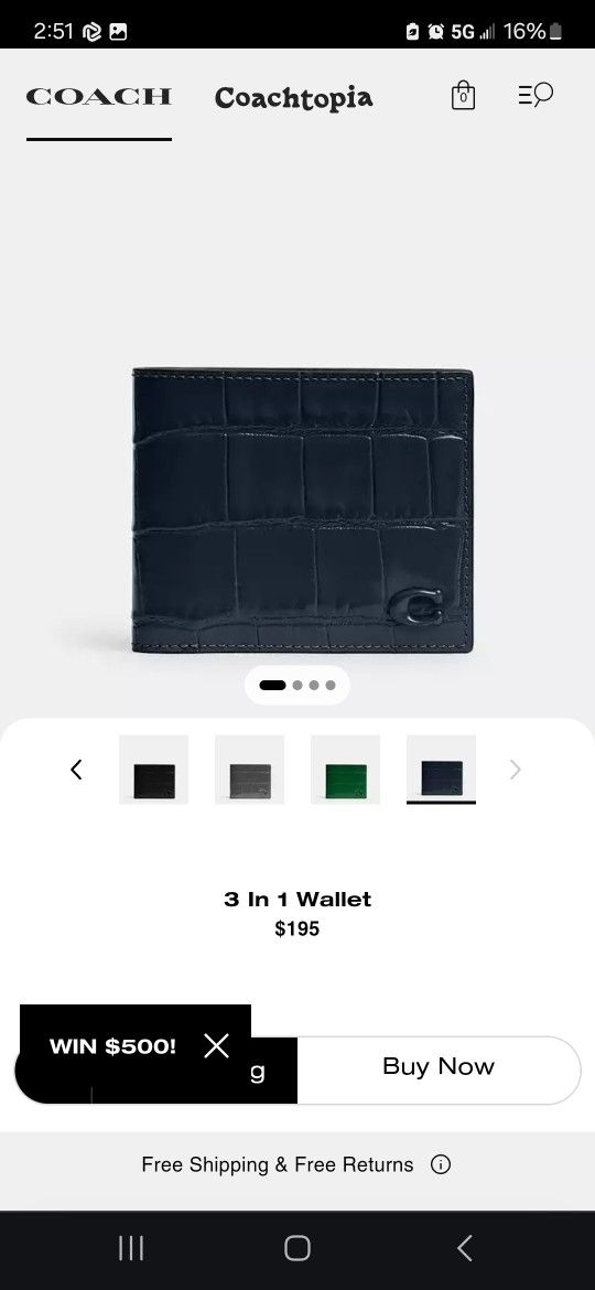 Men's Coach Wallet