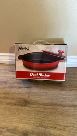 Parini 11” Oval Ceramic Bakeware Dish With Lid