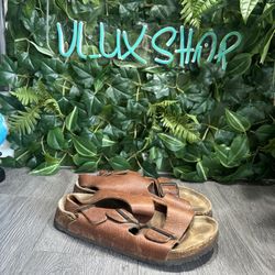 Birkenstock Papillio Milano Brown Leather Sandals Ladies Size 8