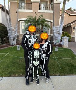 Family of Skeletons Halloween Costumes