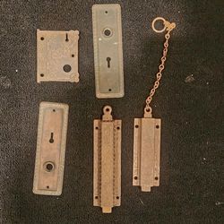 X5 Antique Iron Cast Door Pieces