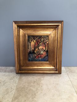 Framed Authentic Painting by Wolff Bowden, Minerals, Mixed Media