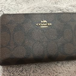 Coach Long Zip Around Wallet