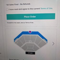 Dave Matthews Lawn Tickets....$45..... This Saturday