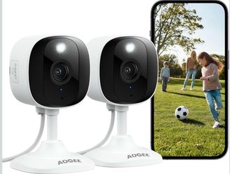 AOQEE C1 2K WiFi Security Camera 2-Pack Indoor Outdoor Smart Home Open Box