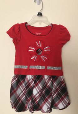 Nannette 2T soft Red Christmas color dress