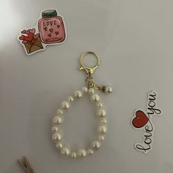 Pearl Beaded Keychain 