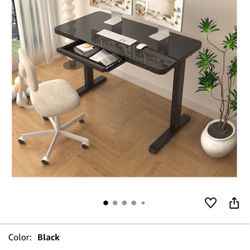 Electric Standing Desk With Drawer