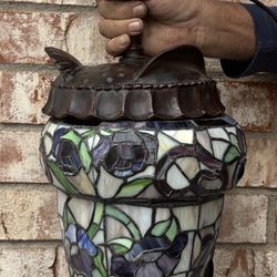 vintage Swag Tiffany style Hanging Light Fixture 350.00