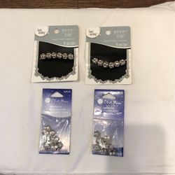 Bundle- (2) Bead Landing Beads And (2) Blue Moon Metal Bead Caps