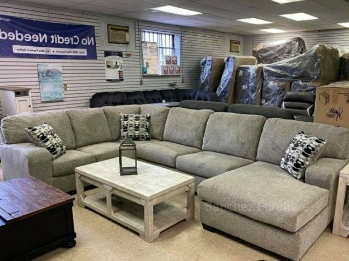 3 PIECES LARGE U SHAPE SECTIONAL COUCH RAF /LAF SAME DAY DELIVERY