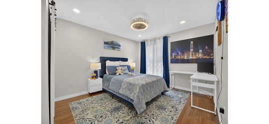 Full velvet blue bed frame and mattress