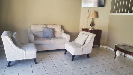 love seat and chairs