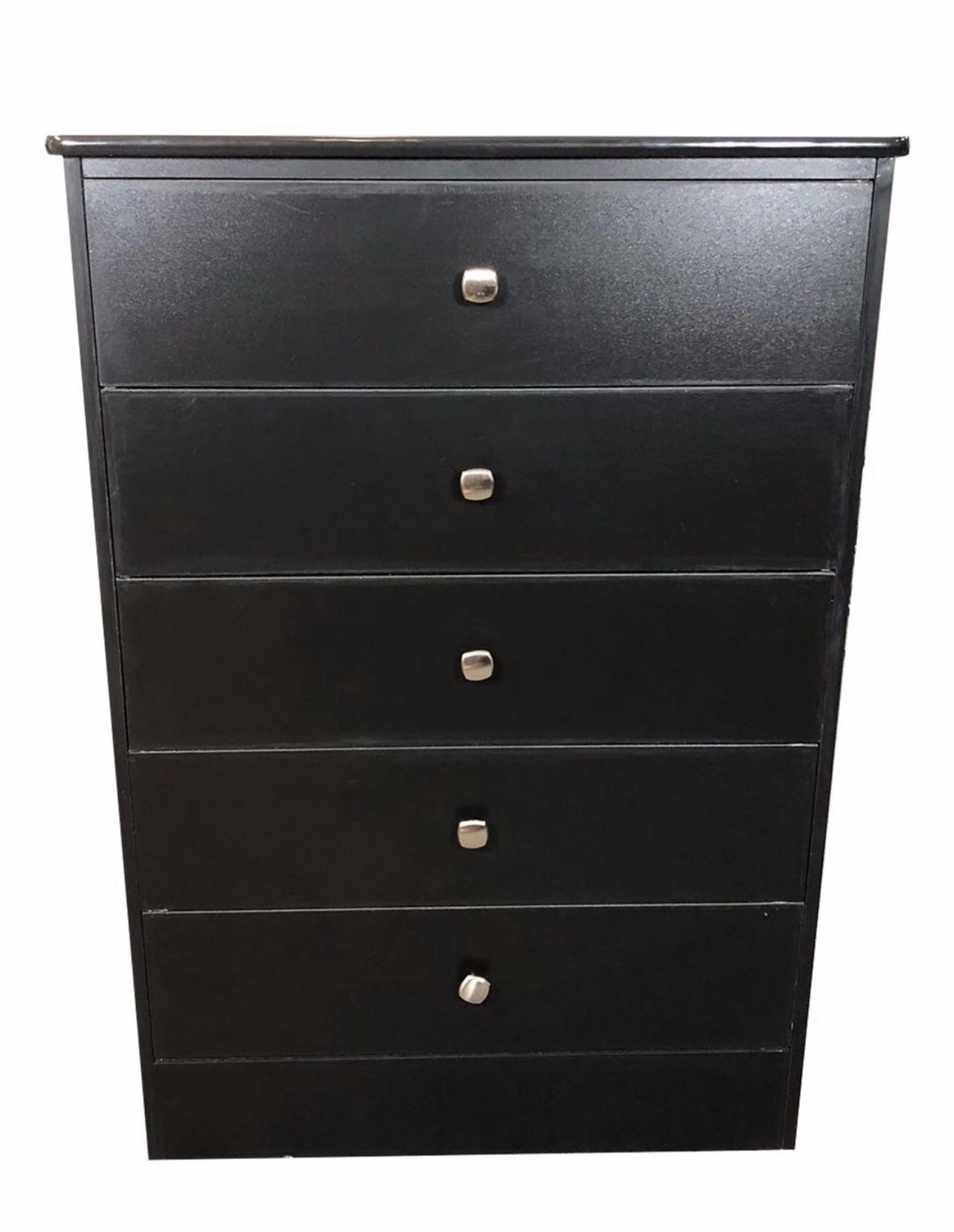 Black Chest Five Drawer Dresser New!