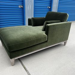 Brand New. Olive Green Velvet Chaise Lounge Sofa. $499. Only 1 available.