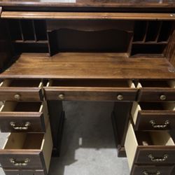 Small Roll Top Wood Desk