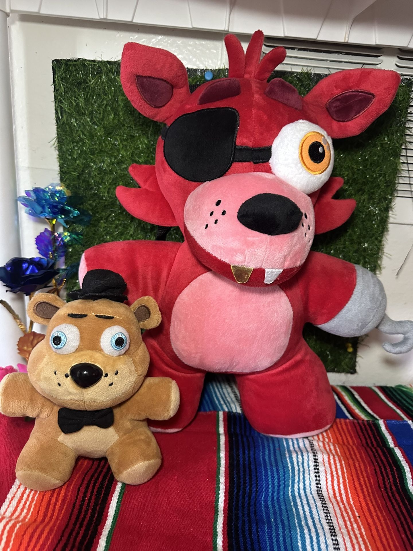 Foxy Backpack & Freddy Plushie