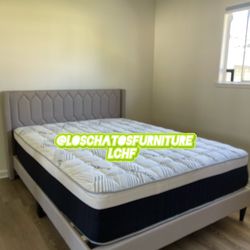Queen size bed frame and mattress