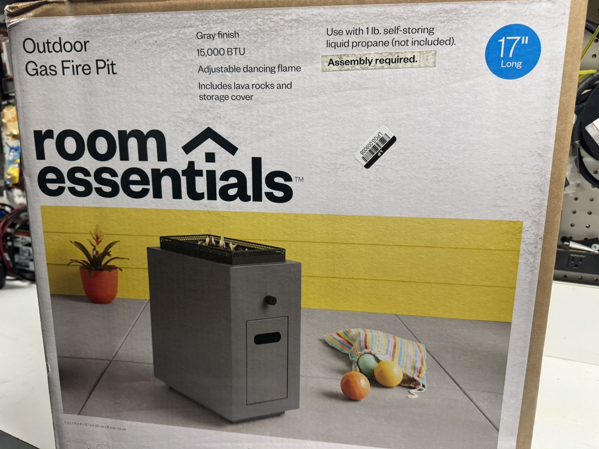 Room Essentials Outdoor Gas Fire Pit New In Sealed Box. Must Pickup