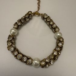 Beautiful Kundan And Pearl Adjustable Bracelet