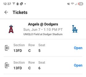 Dodgers vs Angels