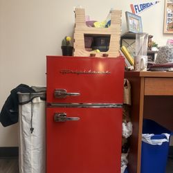 Red Retro Mini Fridge