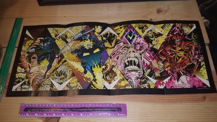 Marvel comic pull out poster 1993