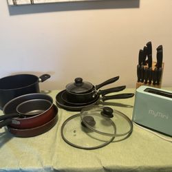 Pots, Pans, Knives, Toaster