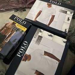 5 PACK POLO BOXER BRIEFS AND SLIM FIT TSHIRTS