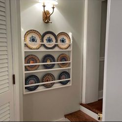 Wood Country Plate Rack Or Children’s Bookshelf