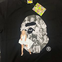 BAPE x Marilyn Monroe Ape Head Tee Black Size s