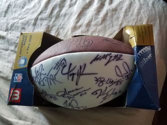 Autographed football, I think its for the Chargers.