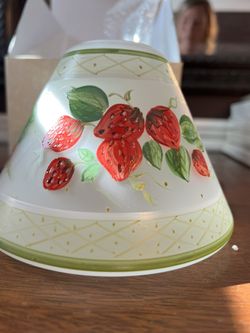 New In Box Decorative Candle Topper With Strawberry Design 