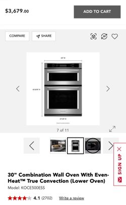 30" Combination Wall Oven With Even-Heat™ True Convection (Lower Oven)