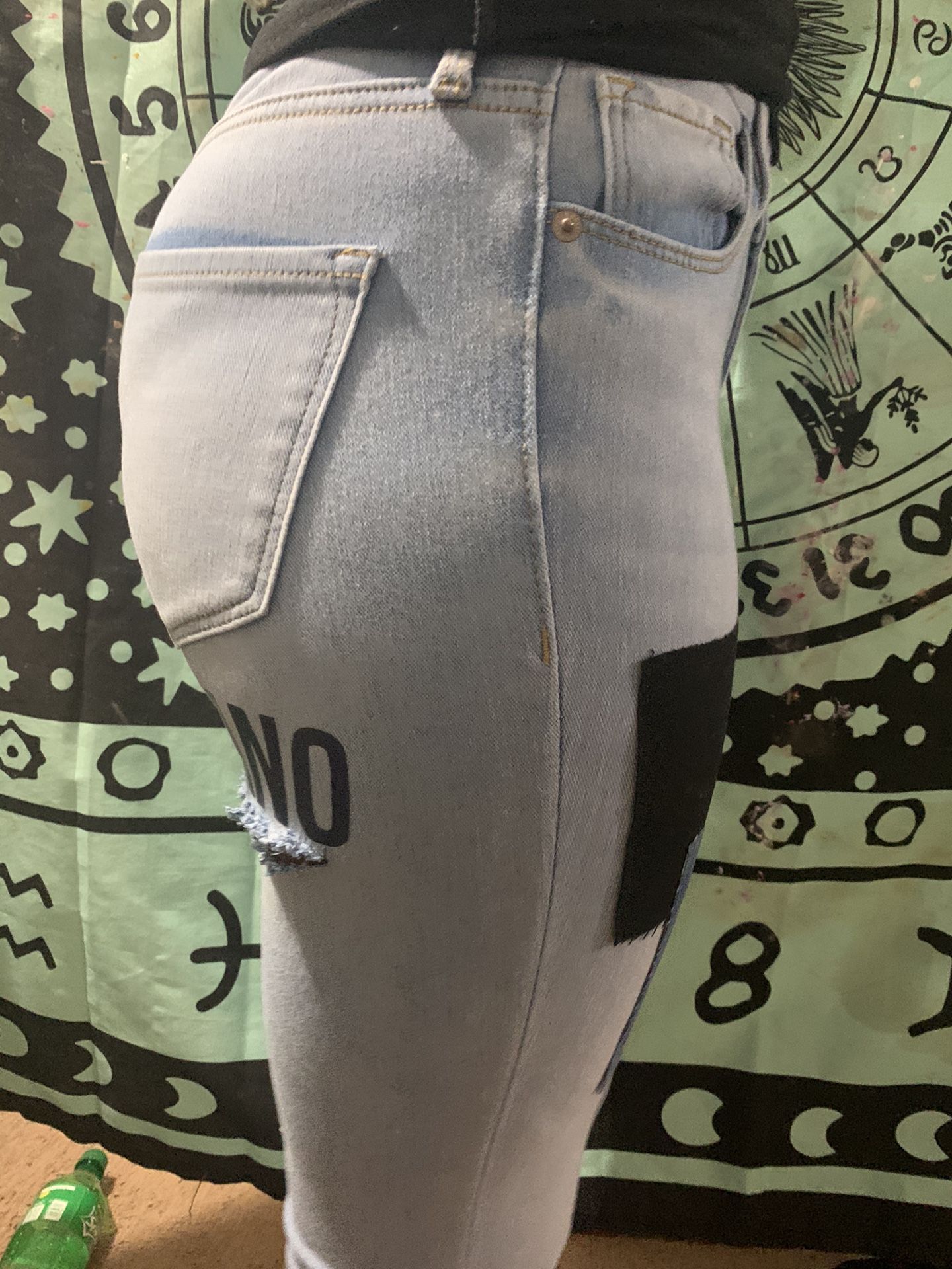 Patched jeans by me