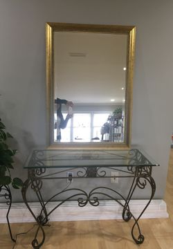 Mirror and table